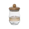Bocal en verre avec couvercle et rotin naturel 75cl - Fantine