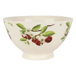 Bol cerise en faïence blanc et rouge 75cl - Collection