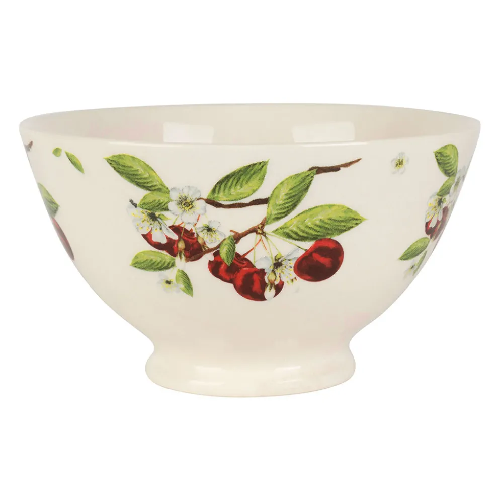 Bol cerise en faïence blanc et rouge 75cl - Collection
