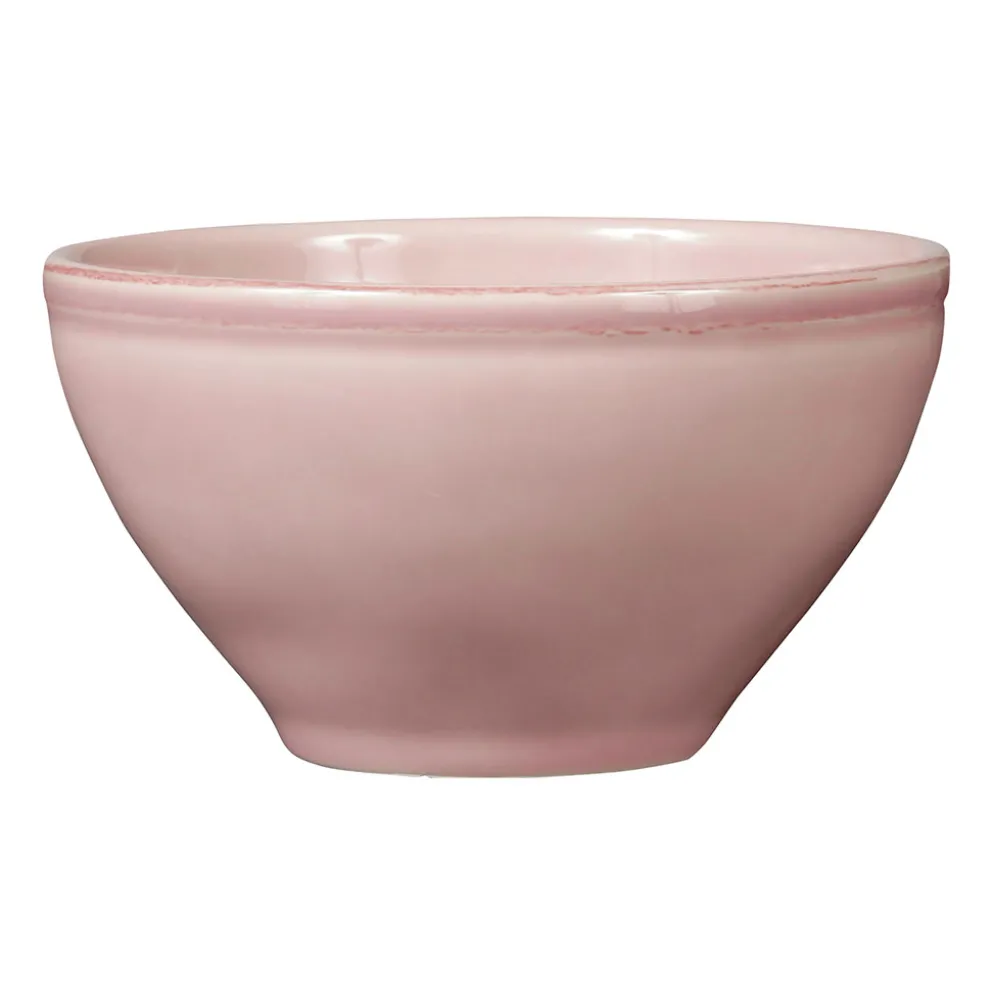 Bol en faïence rose poudré 50cl - campagne