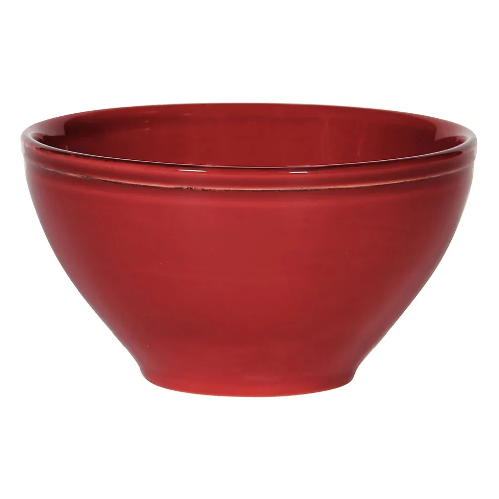 Bol en faïence rouge 50cl - campagne