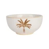 Bol en grès palmier terracotta et écru 50cl - Nomadea
