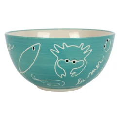 Bol en grès turquoise 60cl - La Mer