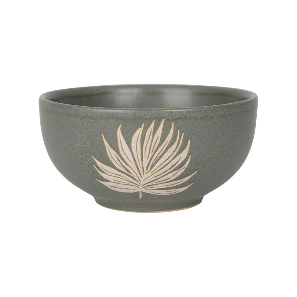 Bol en grès vert de gris 50cl - Nomadea
