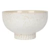 Bol moucheté en grès blanc 60cl - Organic