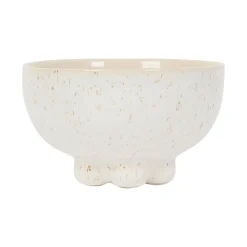Bol moucheté en grès blanc 35cl - Organic