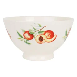 Bol pêche en faïence blanc et orange 75cl - Collection