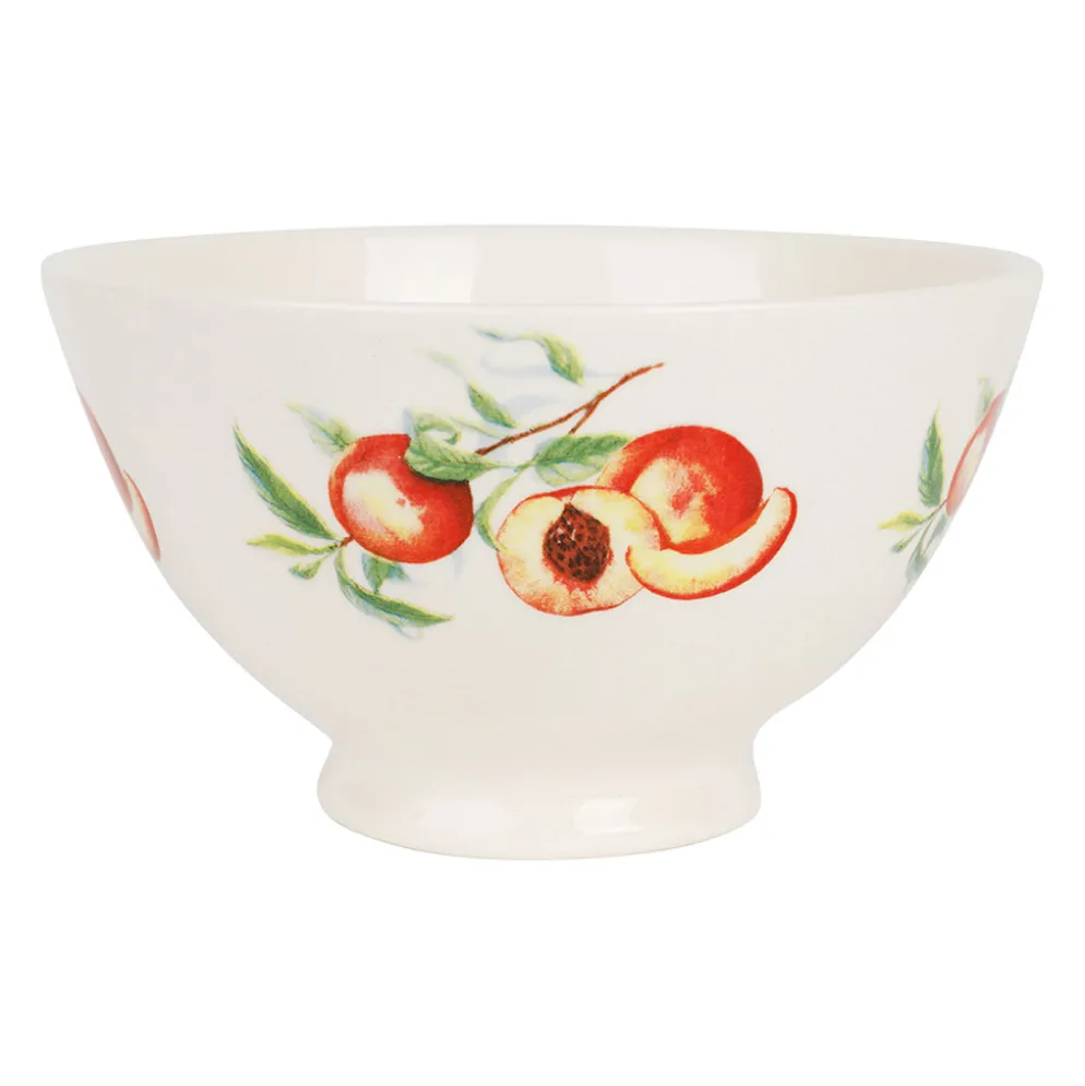 Bol pêche en faïence blanc et orange 75cl - Collection