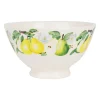 Bol poire en faïence blanc et jaune 75cl - Collection