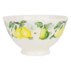 Bol poire en faïence blanc et jaune 75cl - Collection