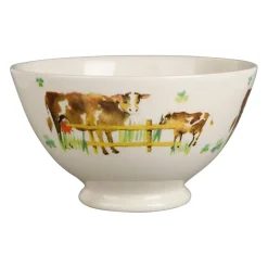 Bol vache en faïence blanc cassé 75cl - Collection