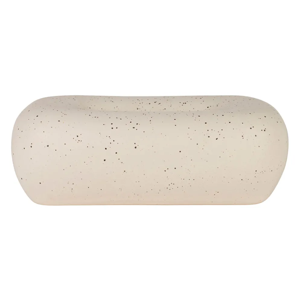 Boîte à mouchoir en grès blanc moucheté - Klosen