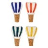Bouchons (x4) en grès et liège multicolore - Artist