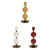 Bougeoir x3 en fer multicolore h19cm - Sybellia