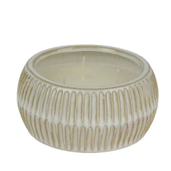 Bougie à la citronelle beige d15cm