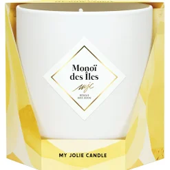 Bougie Bijou Bracelet Or bille beige Monoï des îles 45h