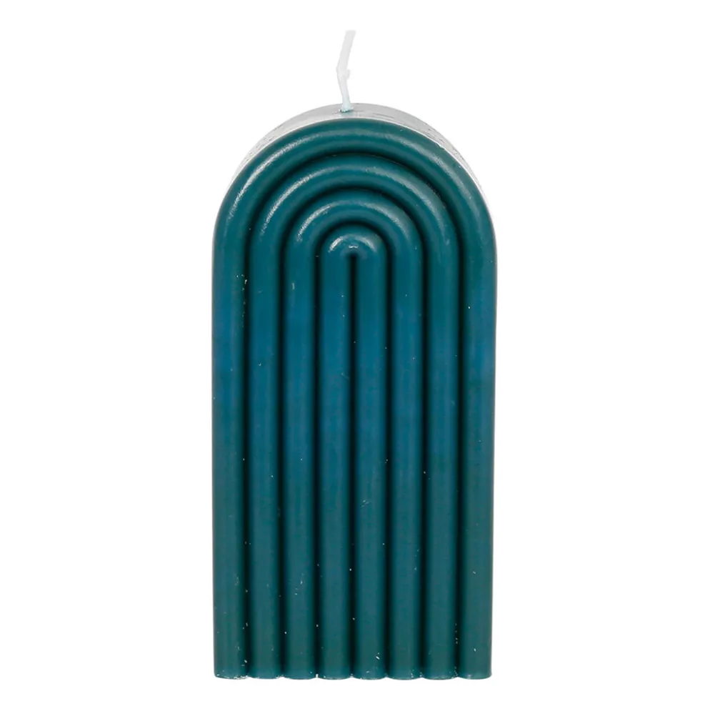 Bougie en paraffine et verre vert foncé - Funny