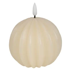 Bougie led boule ivoire h12cm