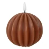 Bougie led boule terracotta h12cm