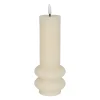 Bougie led pilier ivoire h21cm