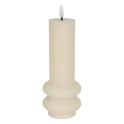 Bougie led pilier ivoire h21cm