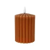 Bougie led pilier terracotta h14cm