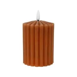 Bougie led pilier terracotta h14cm