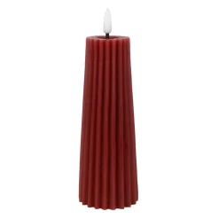 Bougie led pilier violet h19cm