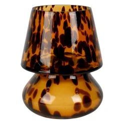Bougie parfumée musc et photophore en verre ambre 25h