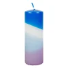 Bougie pilier bleu et mauve h15cm - Pops
