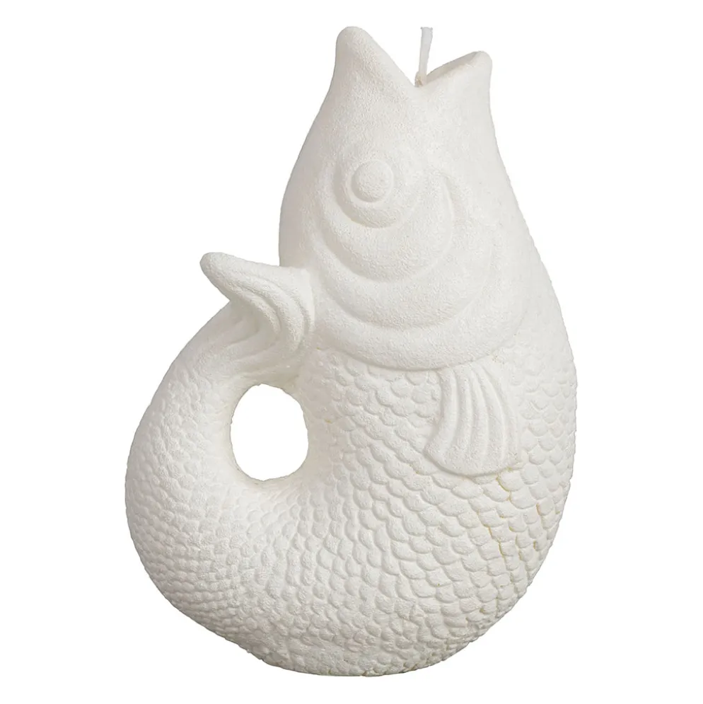 Bougie poisson blanc 12h