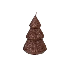 Bougie sapin pailleté marron 12h