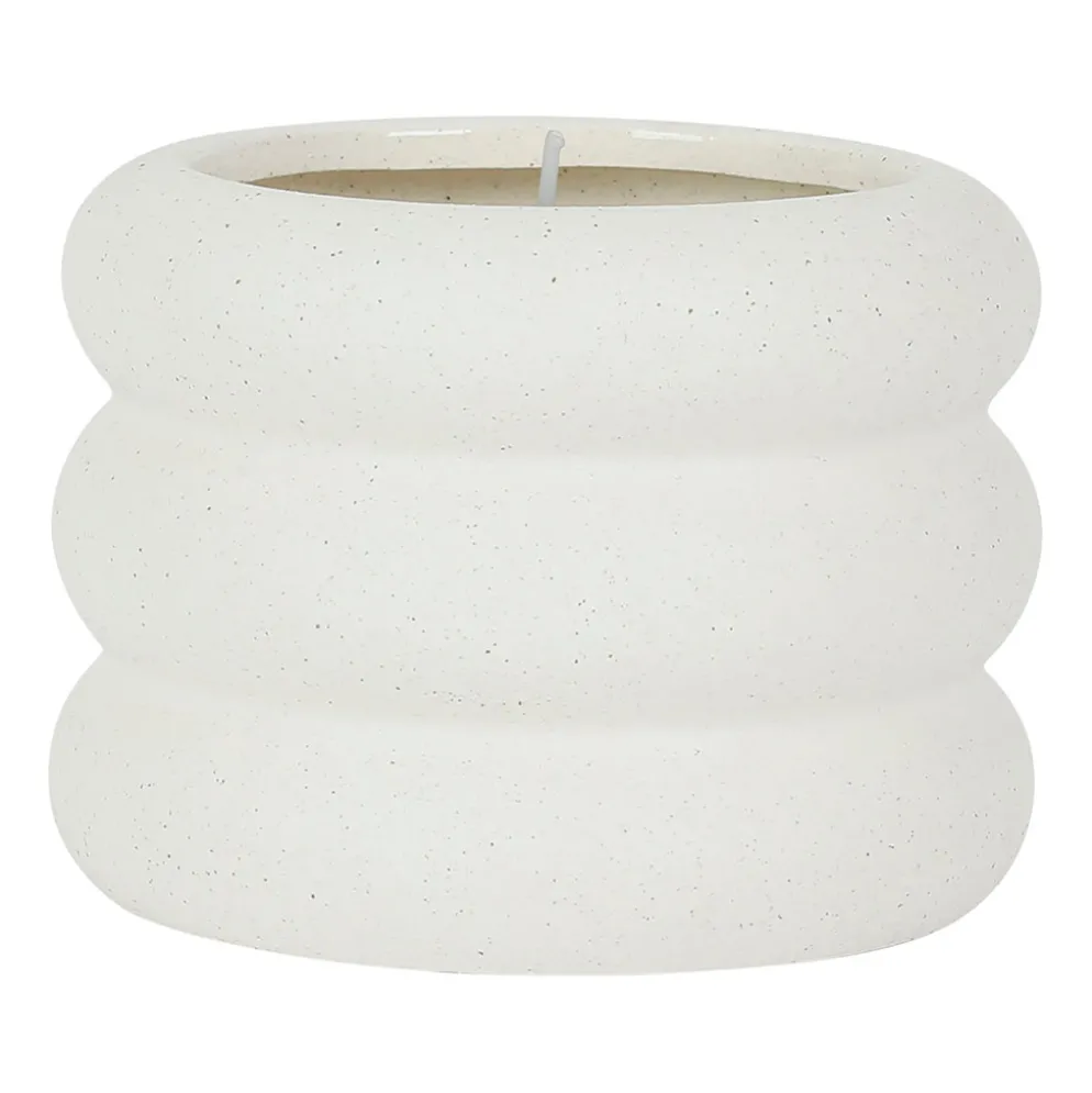 Bougie senteur citrus grès blanc cassé