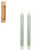 Bougies chandelles de l'avent x2 vert
