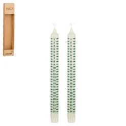 Bougies chandelles de l'avent x2 vert