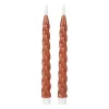 Bougies chandelles LED x2 en paraffine brun