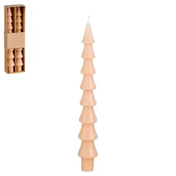 Bougies sapin (x2) beige h25cm
