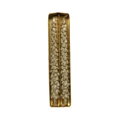 Bougies sapin (x2) doré h26cm