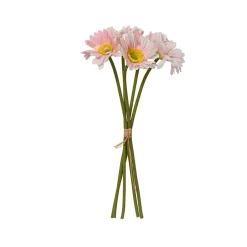 Bouquet de fleurs artificielles rose h35cm