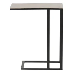 Bout de canape en aluminium et fer doré et noir - Felia