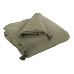 Bout de lit romarin en gaze de coton 90x200cm - Gaia