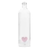 Bouteille cœur en verre 1.2l