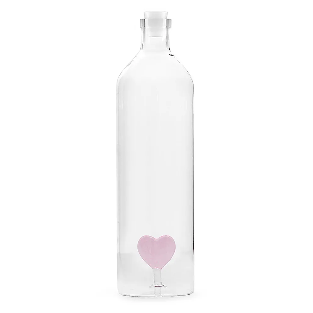 Bouteille cœur en verre 1.2l