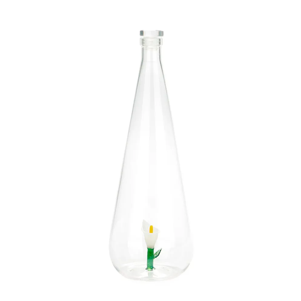 Bouteille lys blanc en verre 1L - Botanical