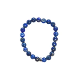 Bracelet lapis lazuli perles rondes 8mm