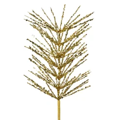 Branchage artificiel fougère en tissu doré h57cm