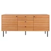Buffet 2 portes et 3 tiroirs en bois naturel L150cm - Kimi