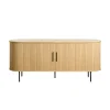 Buffet en placage chêne naturel 180x45cm - Nola