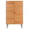 Buffet haut 2 portes en bois naturel h130cm - Kimi