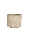 Cache pot en ciment blanc cassé d18cm - Apiro